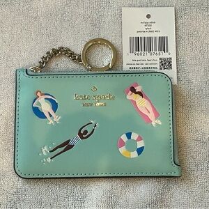 Kate Spade M Lzip card holder Splash Poolside